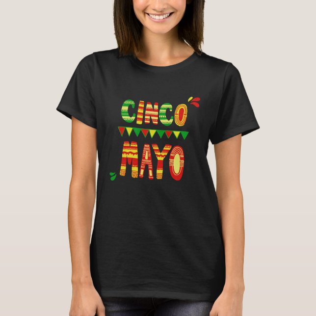 T-shirt Cinco De Mayo Burritos  Mexico Tacos and Avocado   (Devant)
