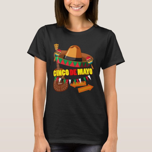 T-shirt Cinco De Mayo Burritos  Mexico Tacos and Avocado   (Devant)