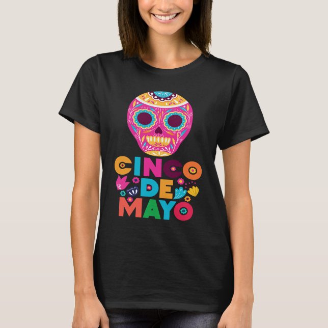 T-shirt Cinco De Mayo Burritos  Mexico Tacos and Avocado   (Devant)