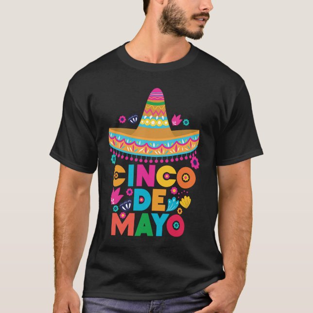 T-shirt Cinco De Mayo Burritos  Mexico Tacos and Avocado   (Devant)
