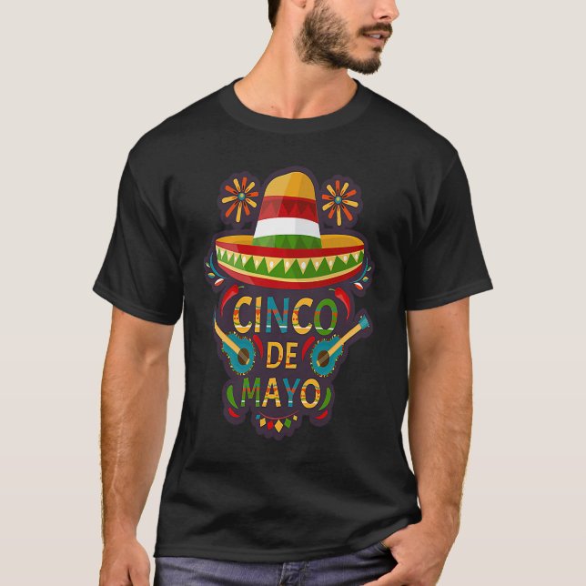 T-shirt Cinco De Mayo Burritos  Mexico Tacos and Avocado   (Devant)