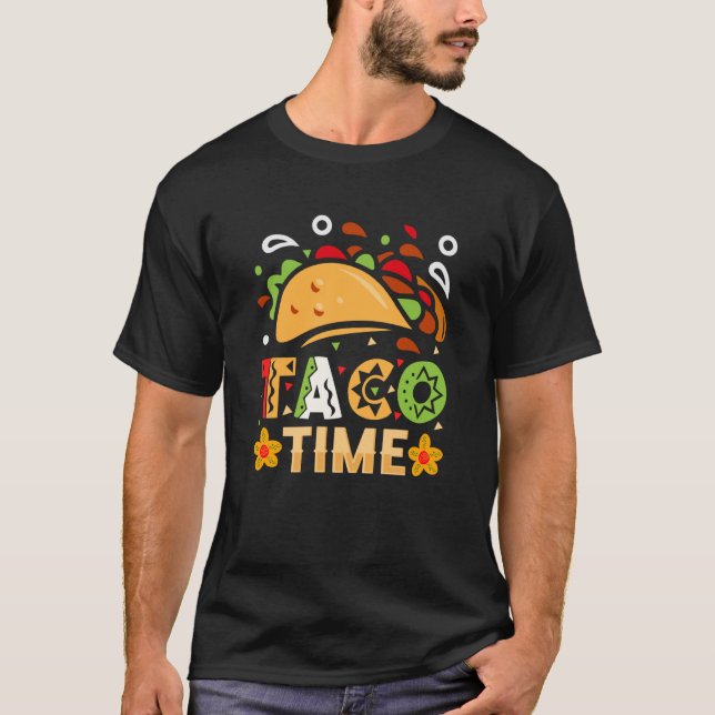 T-shirt Cinco De Mayo Burritos Mexico Tacos and Avocado  1 (Devant)