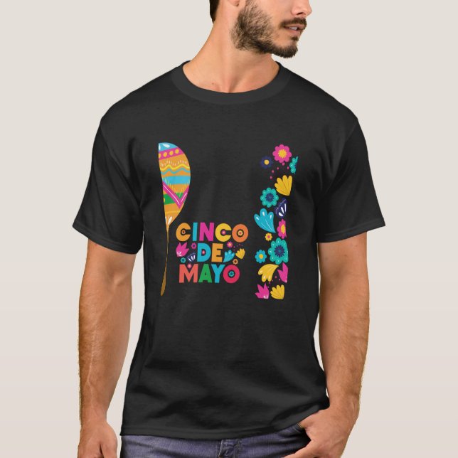 T-shirt Cinco De Mayo Burritos Mexico Tacos and Avocado  3 (Devant)
