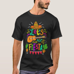 T-shirt Cinco De Mayo Cactus De Guitare Mexicaine Pour Hom