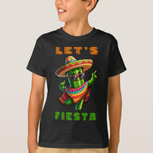 T-shirt Cinco De Mayo Cactus Mexicain Poncho Sombrero Casq