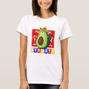 T-shirt cinco de mayo chat avocat avogato kawaii mexique
