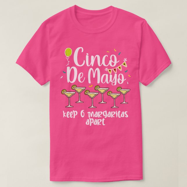 T-shirt Cinco De Mayo Conserver 6 Margaritas (Design devant)