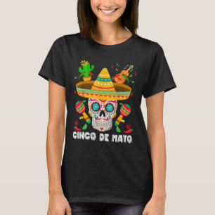 T-shirt Cinco De Mayo Crâne de Sucre 5 De Mayo Fiesta Mexi