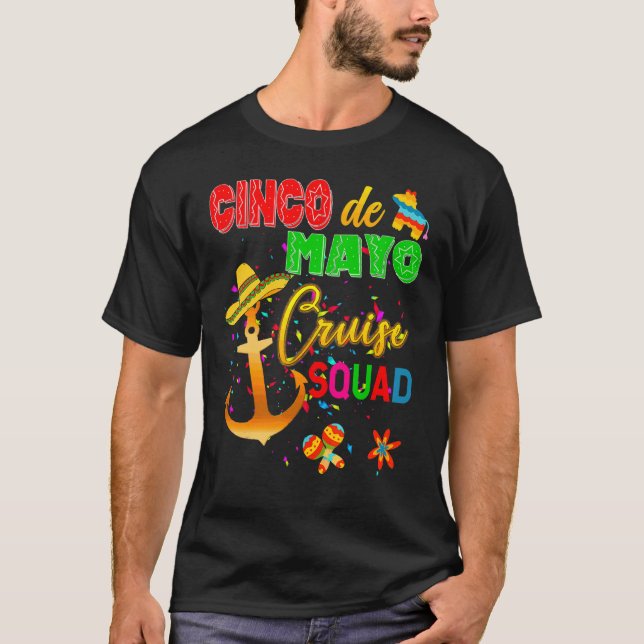 T-shirt Cinco De Mayo Cruise Squad Tee Let's Fiesta Group (Devant)