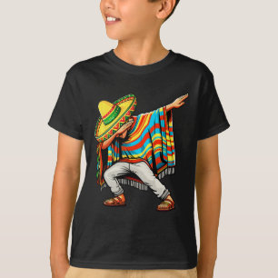 T-shirt Cinco De Mayo Dabbing Mexicain Poncho Sombrero Cas