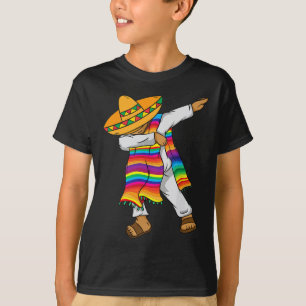 T-shirt Cinco De Mayo Dabbing Mexicaine Poncho Enfants