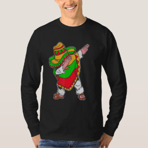 T-shirt Cinco De Mayo Dabbing Poncho Sombrero Dab Mexicain