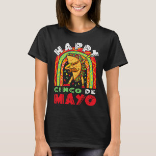 T-shirt Cinco De Mayo Dabbing Taco Rainbow Mexican Festiva