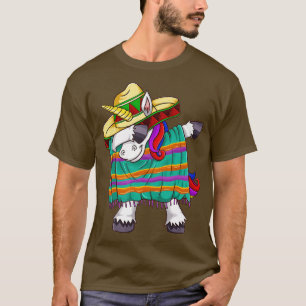 T-shirt Cinco De Mayo Dabbing Unicorn Poncho Sombrero Mexi