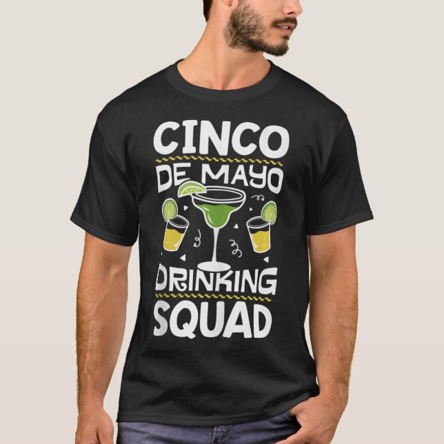T-shirt Cinco de Mayo Drad Squad Hommes Femmes Marguerite (Devant)