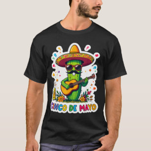 T-shirt Cinco de mayo drôle de cactus mexicain lunettes de