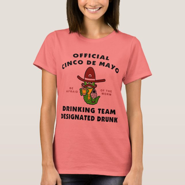 T-shirt Cinco de Mayo Drunk Ladies désignée (Devant)