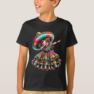 T-shirt Cinco De Mayo Femme Mexicaine Drôle Dabbing Cinco