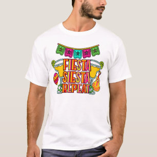 T-shirt CINCO DE MAYO Fête Sieste Répéter