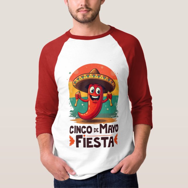 T-shirt Cinco de Mayo Fiesta - soirée mexicaine épicée et  (Devant)
