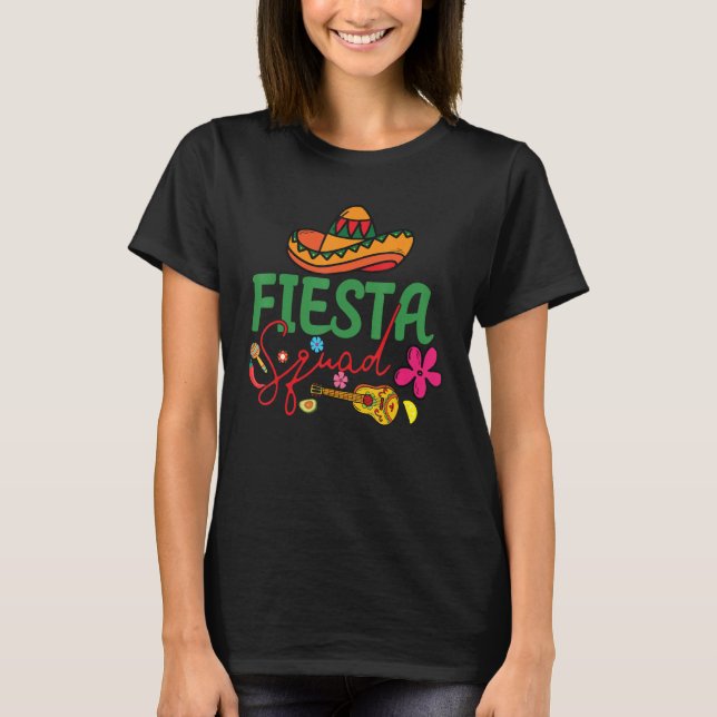 T-shirt Cinco de Mayo Fiesta Squad Family Matching Group G (Devant)