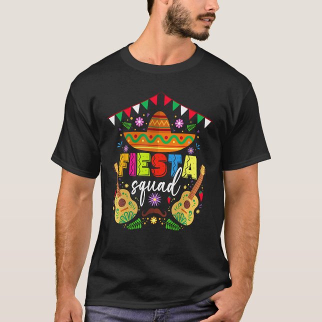 T-shirt Cinco De Mayo Fiesta Squad Parti Mexicain Red Pepp (Devant)