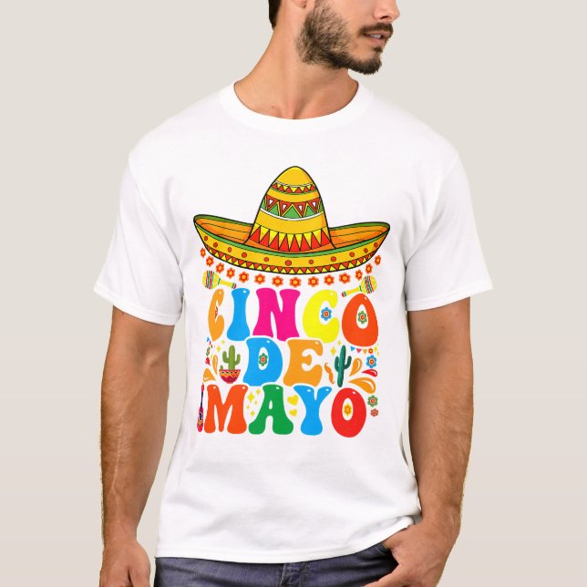 T-shirt Cinco De Mayo Fiesta Surprise Camisa 5 De Mayo (Devant)