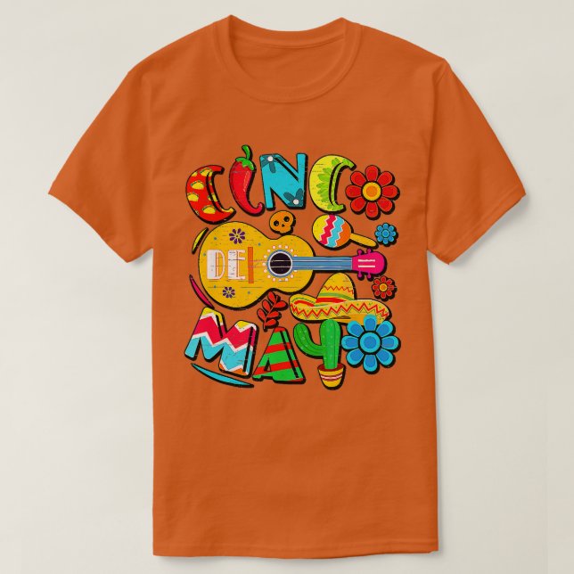 T-shirt Cinco De Mayo Fiesta Surprise Camisa 5 De Mayo Viv (Design devant)