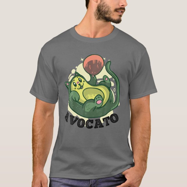 T-shirt Cinco De Mayo Funny Meow Avogato Cat Avocado Mexiq (Devant)
