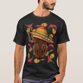 T-shirt Cinco de Mayo Giraffe Sombrero Mexicaine Giraffe F