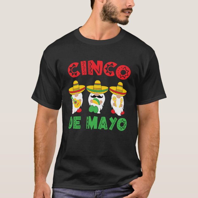 T-shirt Cinco De Mayo Gnomes 5 De Mayo Party Mexican Fiest (Devant)