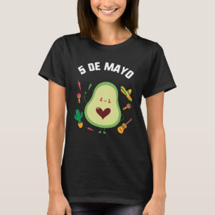 T-shirt Cinco De Mayo Guacamole Avocado Fiesta Mexicaine S