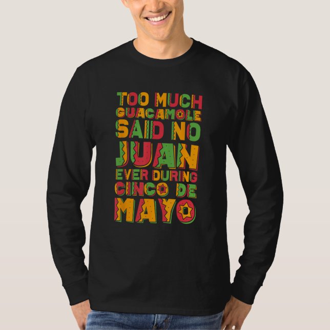 T-shirt Cinco De Mayo Humor   Drinko Cinco De Mayo Guacamo (Devant)