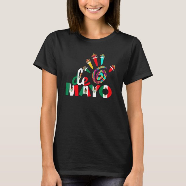 T-shirt Cinco De Mayo Imprimer Casquette mexicain 2 (Devant)