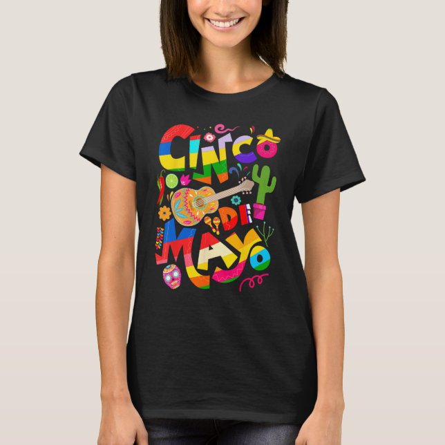 T-shirt Cinco De Mayo Lets Fiesta Squad 5 De Mayo Mexican  (Devant)