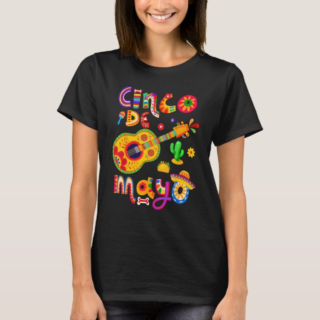 T-shirt Cinco De Mayo Lets Fiesta Squad 5 De Mayo Mexique (Devant)