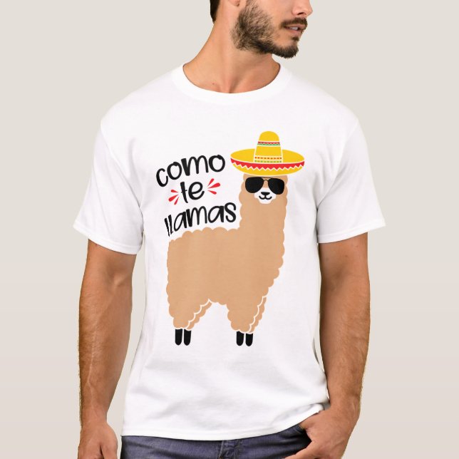 T-shirt Cinco De Mayo llama (Devant)