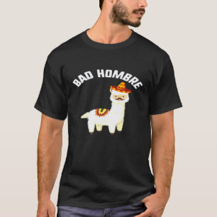 T-shirt Cinco De Mayo Mauvais Homme Lama Chapeau Moustache