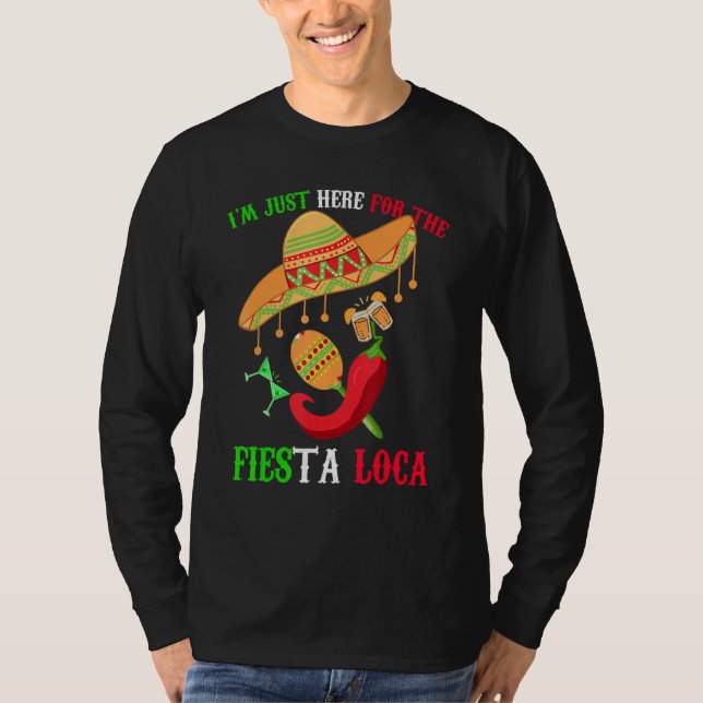 T-shirt Cinco De Mayo Mexicaine Fiesta Loca Crazy Party Sp (Devant)