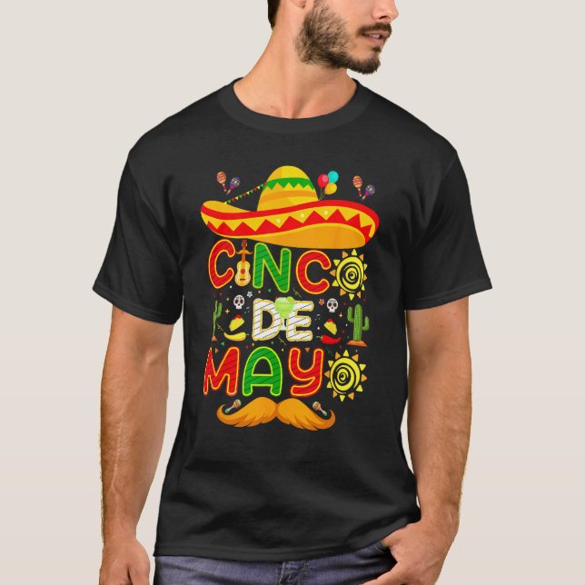 T-shirt Cinco De Mayo Mexican Fiesta celebrate 5 De Mayo M (Devant)