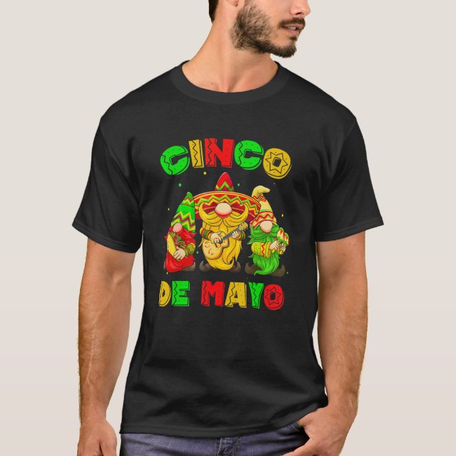 T-shirt Cinco De Mayo Mexican Gnome Fiesta 5 De Mayo Men W (Devant)