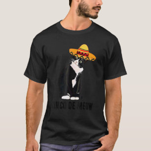 T-shirt Cinco De Mayo Miaou Chat Smoking Chapeau Mexicain