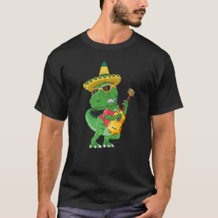 T-shirt Cinco De Mayo Musique Trex Dinosaur Funny Dinosaur