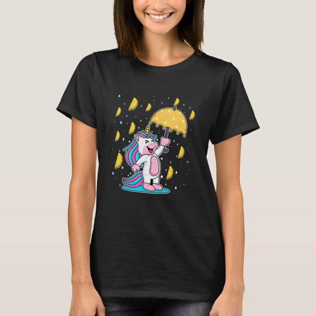T-shirt Cinco De Mayo Pluie Tacos Unicorn Parapluie (Devant)