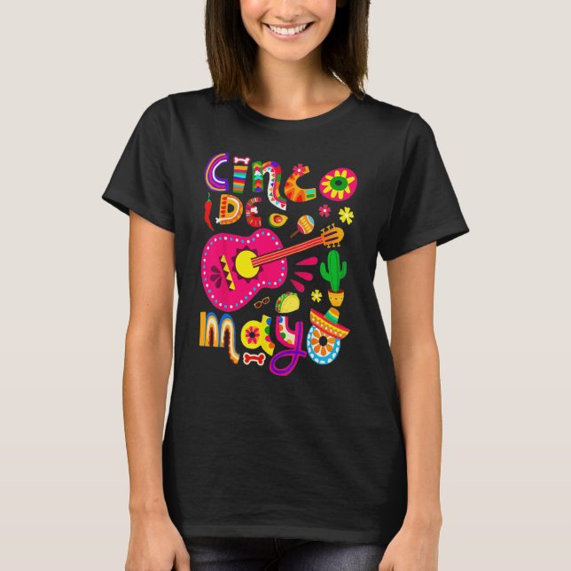 T-shirt Cinco De Mayo Shirt Mexican Fiesta 5 De Mayo Women (Devant)