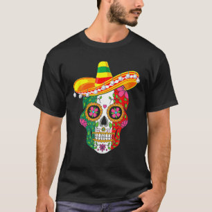 T-shirt Cinco De Mayo Sucre Mexique Crâne Cinco De Mayo
