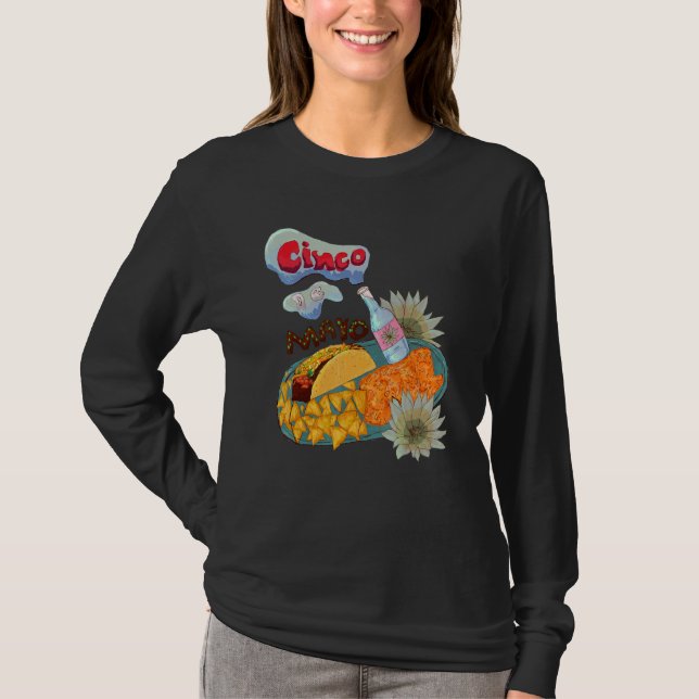 T-shirt Cinco De Mayo Taco & Chips Mexicain Fiesta Hommes (Devant)