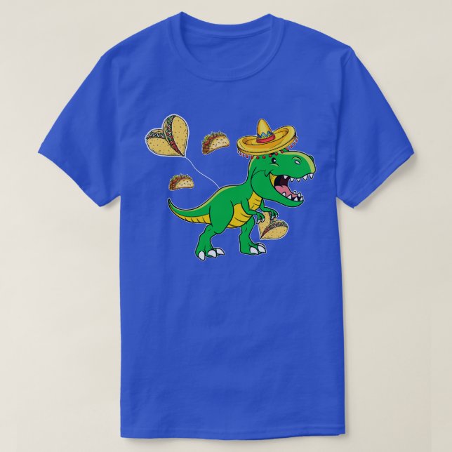 T-shirt Cinco De Mayo Taco Dinosaur (Design devant)