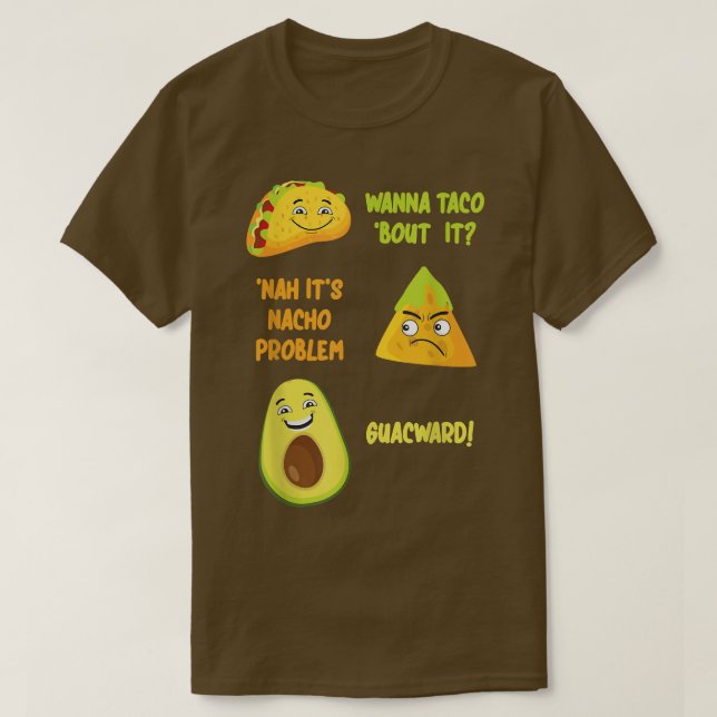 T-shirt Cinco De Mayo Taco Nacho Avocado Plaisir Humour Gu (Design devant)