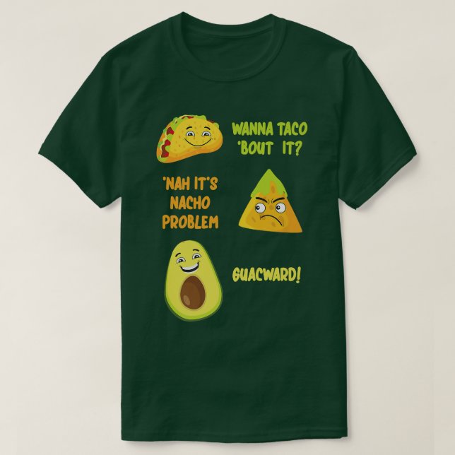 T-shirt Cinco De Mayo Taco Nacho Avocado Plaisir Humour Gu (Design devant)